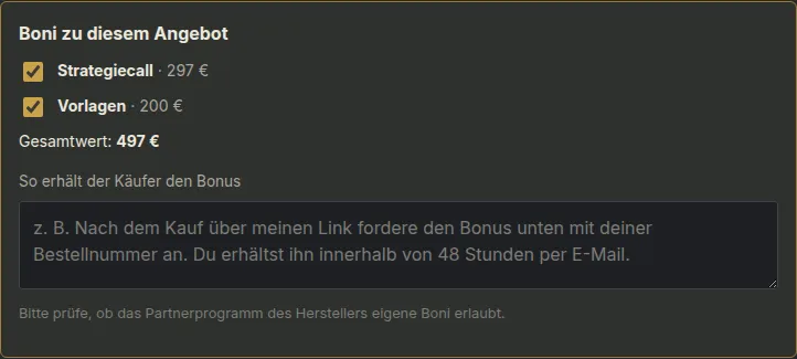 Angebot schreiben