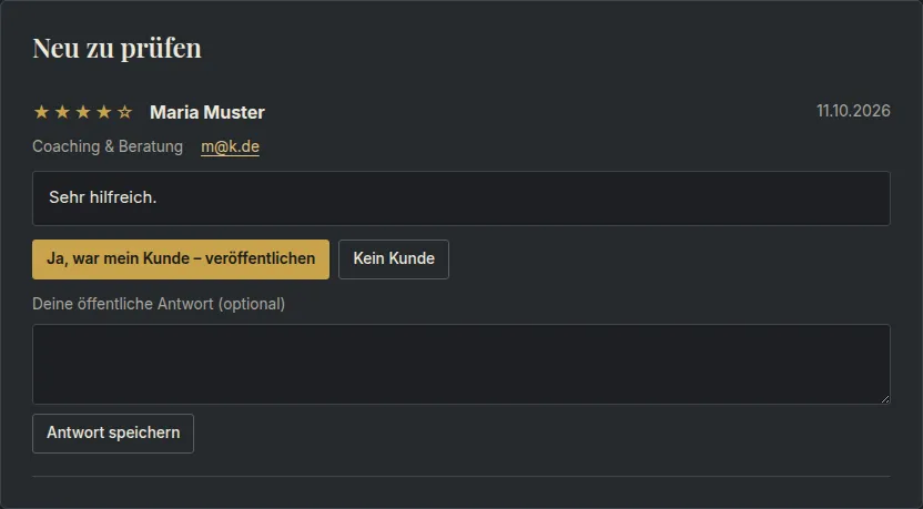 Prüfen und antworten