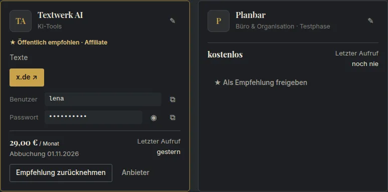 Anwendung anlegen