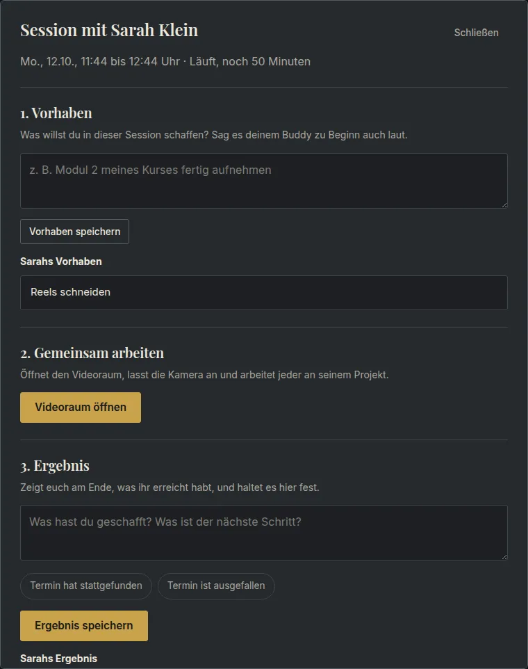 Session durchführen
