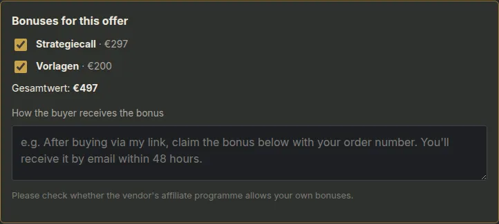 Write the offer