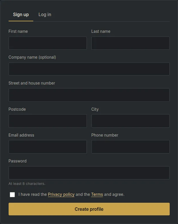 Sign up
